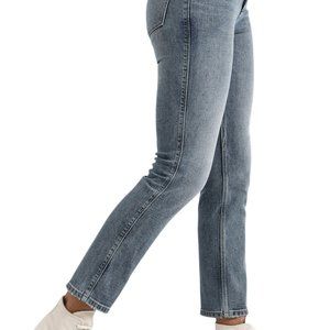 DUER High-Rise Straight Denim Jeans Vintage Wash, 31x27